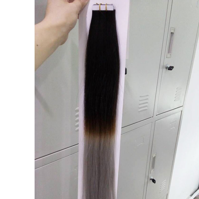 Tape in Hair Extensions Human Hair  Dyed ombre two tone Color 100 gram Per Package  YL310